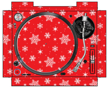 Pioneer DJ PLX 1000 Skin X-MAS Red Snowflakes